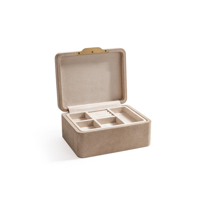 Zodax Linea Suede Jewelry Box with Removable Tray