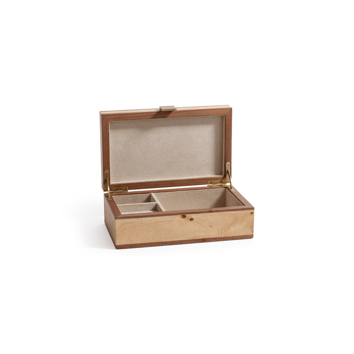 Zodax Linea Heritage Burl Veneer Jewelry Box