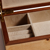 Zodax Linea Heritage Burl Veneer Jewelry Box