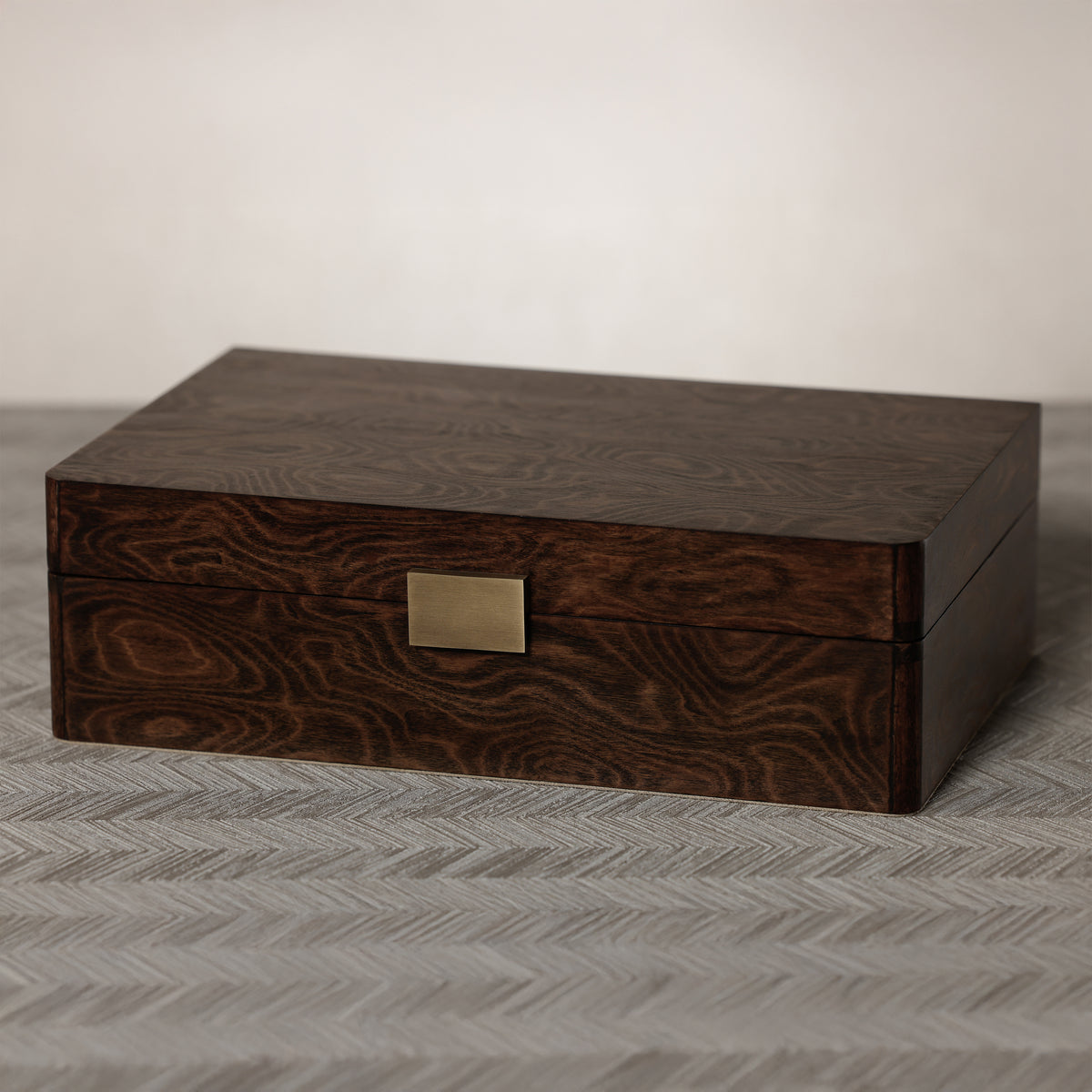 Zodax Linea Madrona Burl Veneer Jewelry Box