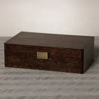 Zodax Linea Madrona Burl Veneer Jewelry Box