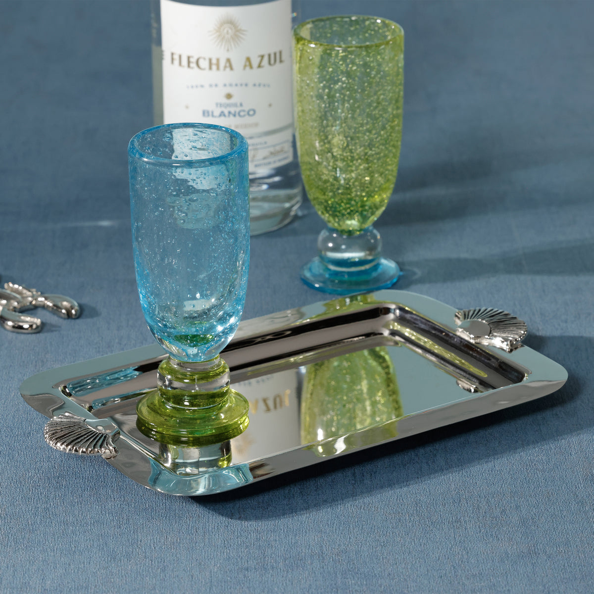 Zodax Cap Ferrat Fan Shell Serving Tray - Nickel