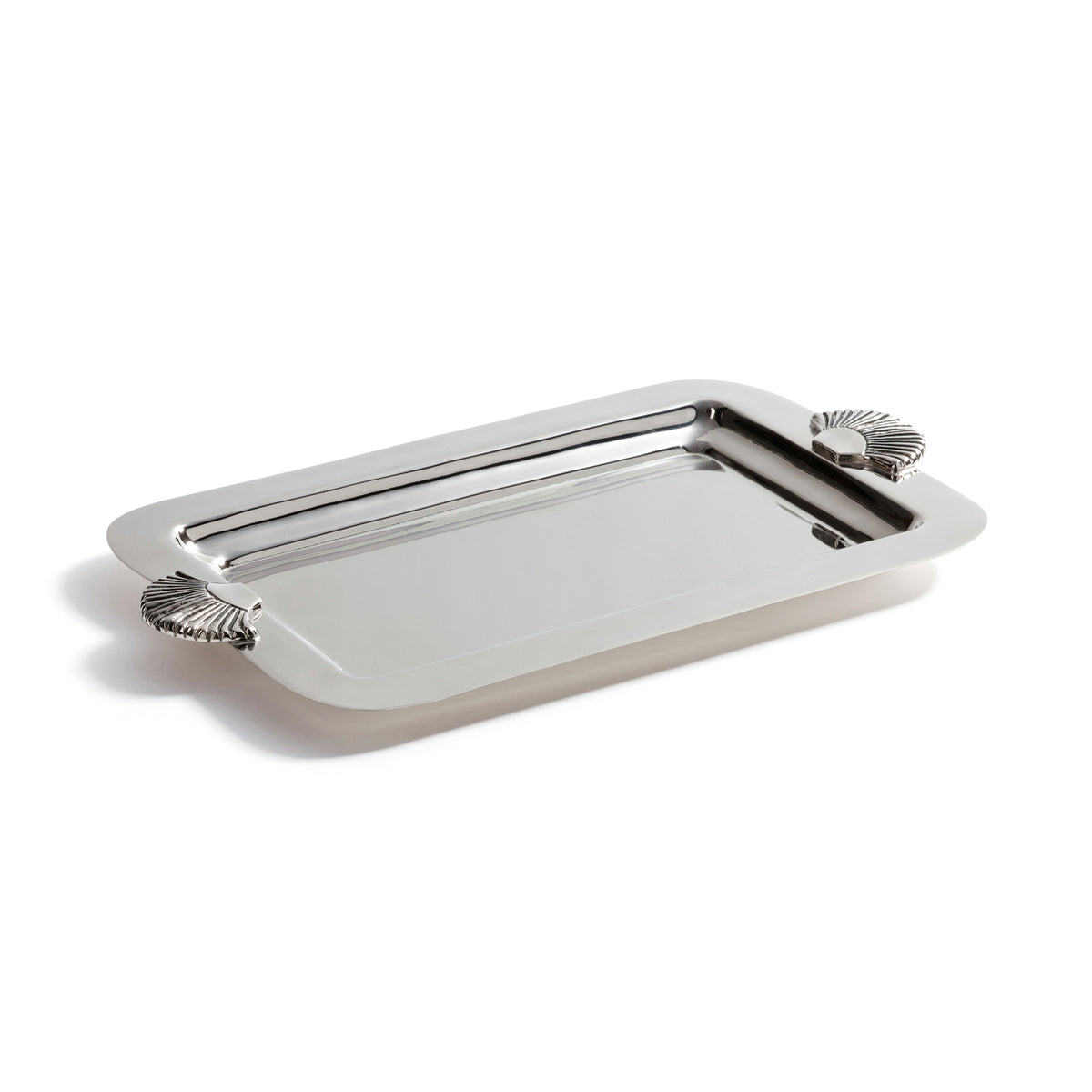 Zodax Cap Ferrat Fan Shell Serving Tray - Nickel