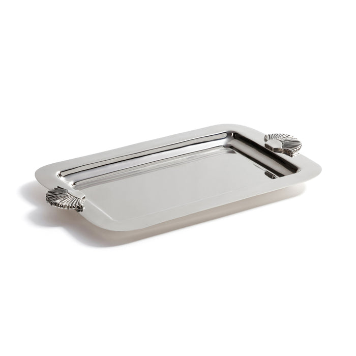 Zodax Cap Ferrat Fan Shell Serving Tray - Nickel