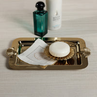 Zodax Cap Ferrat Fan Shell Serving Tray - Gold