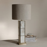 Zodax Golden Shore Alabaster Table Lamp with Shade