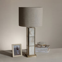 Zodax Golden Shore Alabaster Table Lamp with Shade