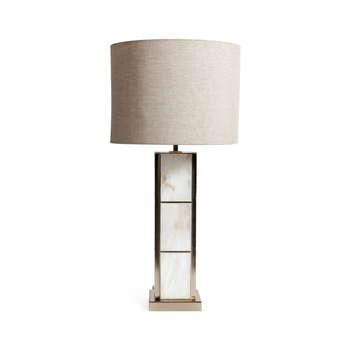 Zodax Golden Shore Alabaster Table Lamp with Shade