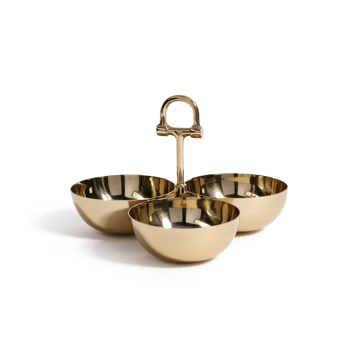Zodax Equestrian Trio Condiment Serving Set - Gold