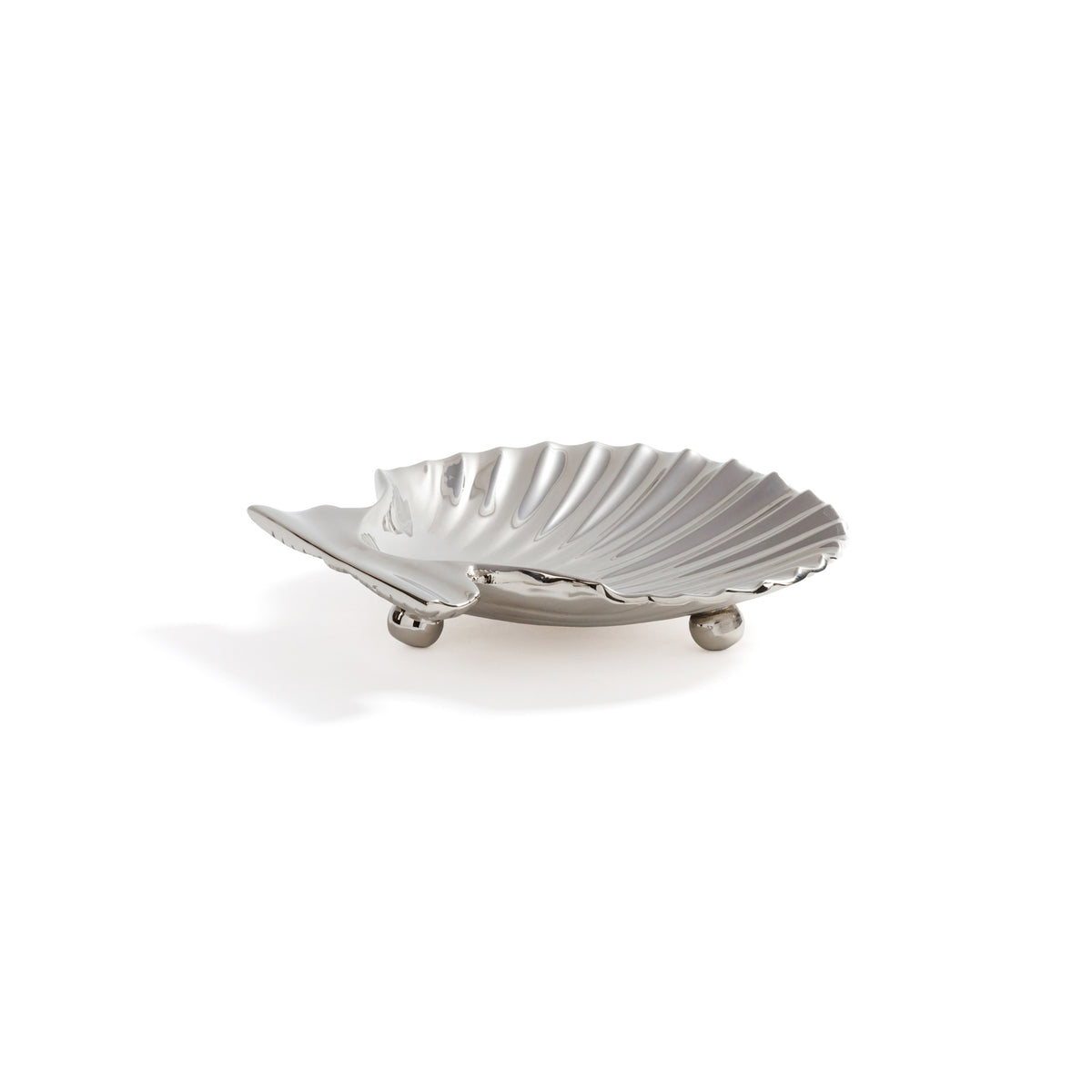 Zodax Sanibel Shell Trays, Set of 2 - Polished Nickel