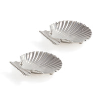 Zodax Sanibel Shell Trays, Set of 2 - Polished Nickel