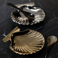 Zodax Sanibel Shell Trays, Set of 2 - Polished Gold