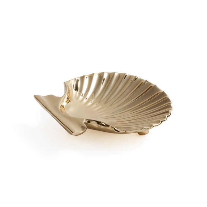 Zodax Sanibel Shell Trays, Set of 2 - Polished Gold