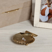 Zodax Sanibel Shell Trays, Set of 2 - Textured Gold