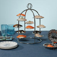 Zodax Grand High Tea Tower – 12 Cup Dessert & Appetizer Stand - Nickel