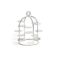 Zodax Grand High Tea Tower – 12 Cup Dessert & Appetizer Stand - Nickel