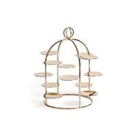 Zodax Grand High Tea Tower – 12 Cup Dessert & Appetizer Stand - Gold