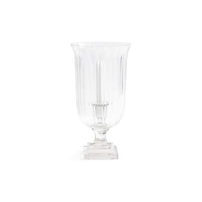 Zodax Maison de Verre Cut Glass Hurricane Taper Holder