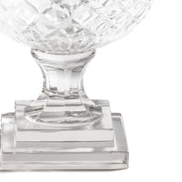 Zodax Maison de Verre Diamond Cut Glass Hurricane Taper Holder, 6.5" x 20.5"