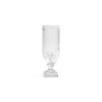 Zodax Maison de Verre Whisper Cut Glass Hurricane Taper Holder, 5" x 16"