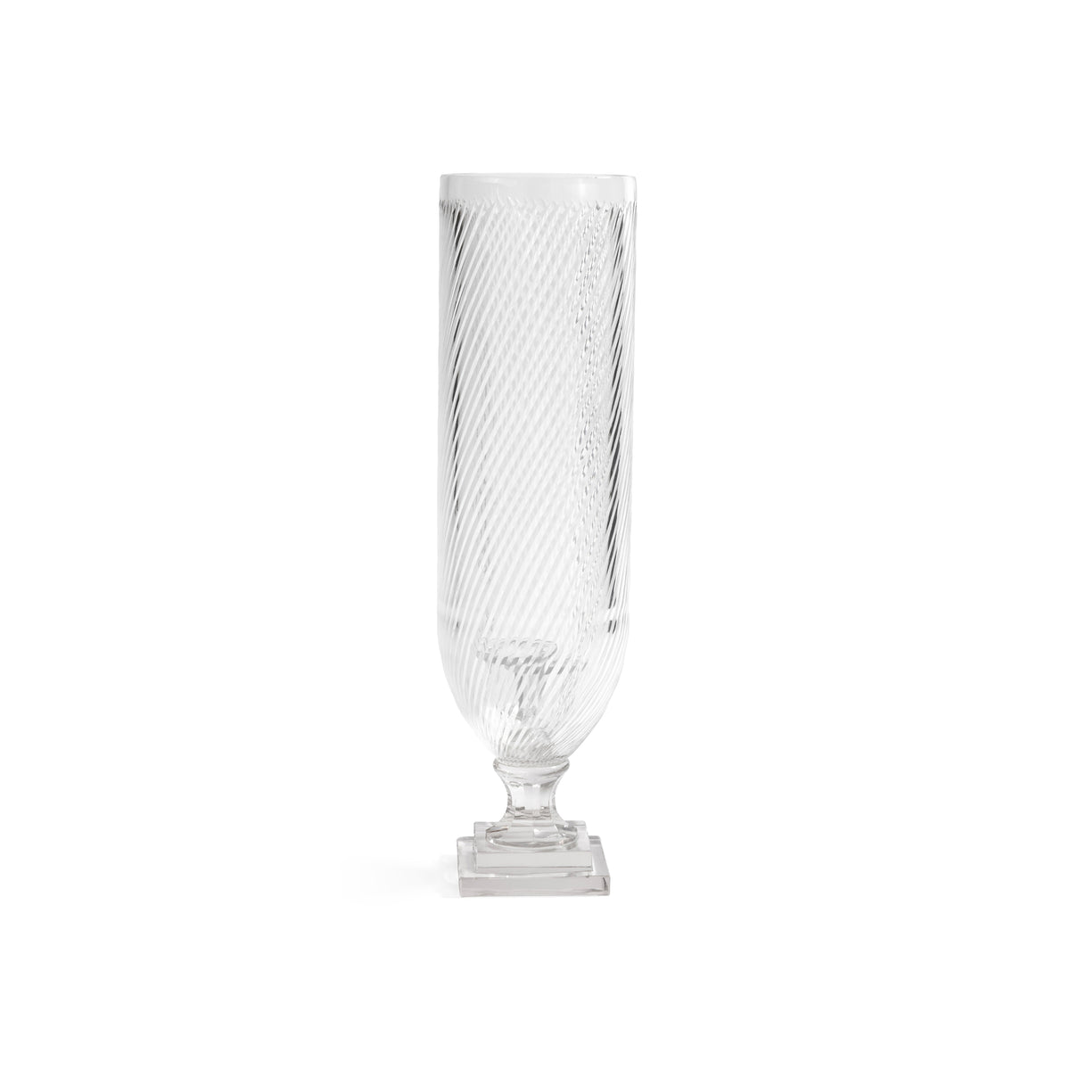 Zodax Maison de Verre Whisper Cut Glass Hurricane Taper Holder, 5.5" x 20.75"