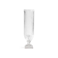 Zodax Maison de Verre Whisper Cut Glass Hurricane Taper Holder, 5.5" x 20.75"