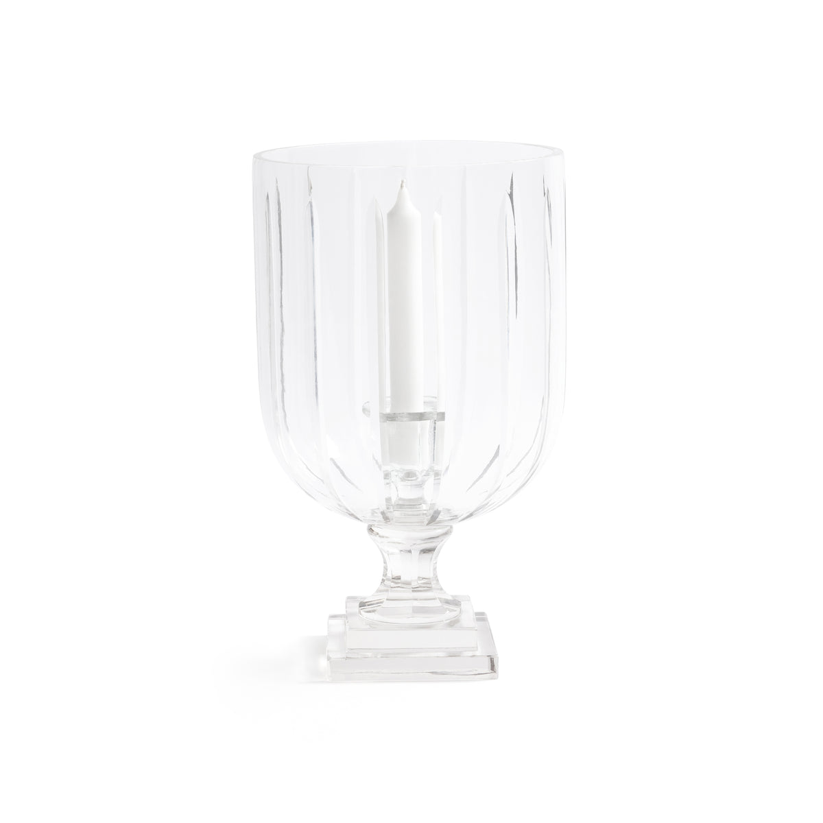 Zodax Maison de Verre Straight Cut Glass Hurricane Taper Holder