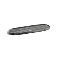 Zodax Oval Black Panda Marble Serving Tray