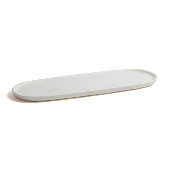 Zodax Oval White Marble Serving Tray