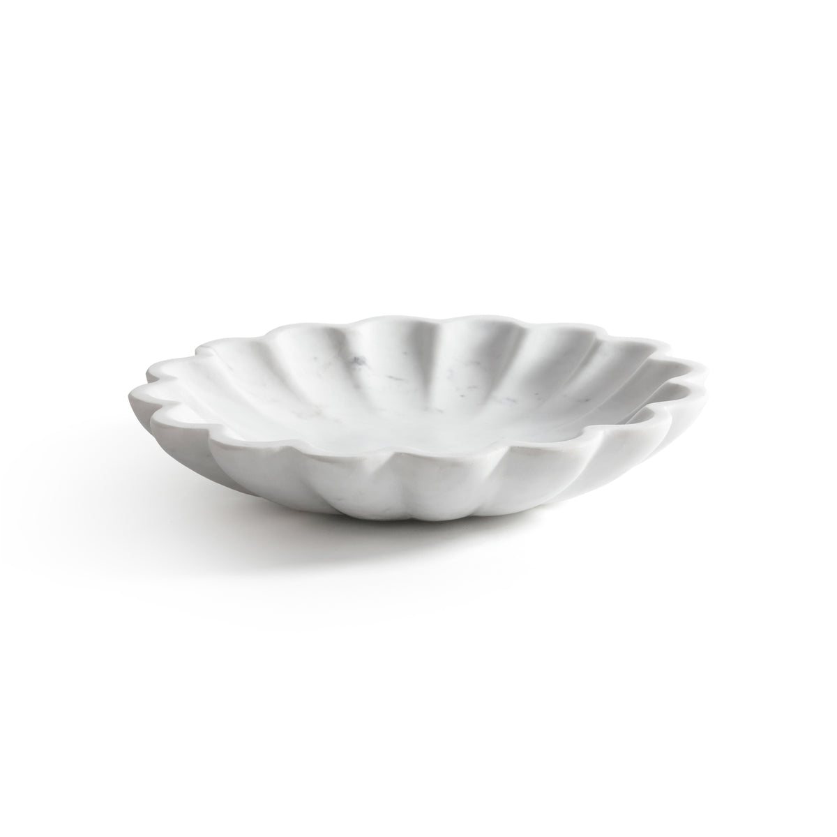 Zodax Scallop Flower Marble Bowl