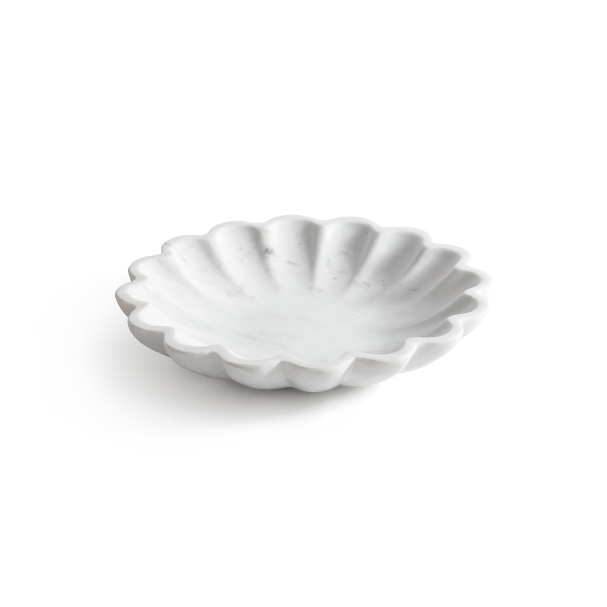 Zodax Scallop Flower Marble Bowl