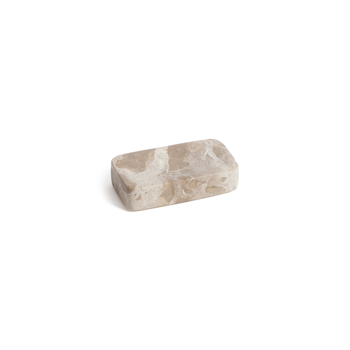 Zodax Marble Bathroom Soap Dish Holder - Beige Crema Fossil