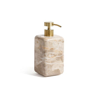 Zodax Marble Soap and Lotion Pump Dispenser - Beige Crema Fossil