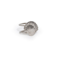 Zodax Cap Ferrat Fan Shell Brass Napkin Rings, Set of 4 - Nickel