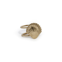 Zodax Cap Ferrat Fan Shell Brass Napkin Rings, Set of 4 - Gold