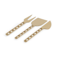 Zodax Córdoba Stainless Steel Cheese Knife Set, Set of 3 - Gold