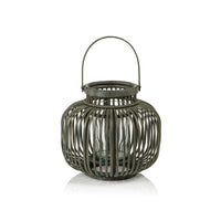 Zodax Dumai Gray Bamboo Decorative Lantern, Small