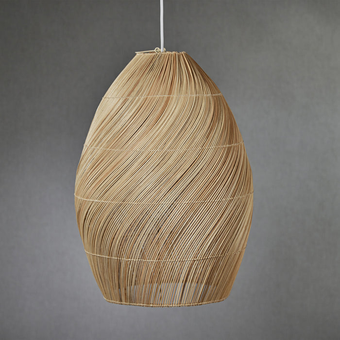 Zodax Marcel Spiral Rattan Pendant Lamp, 14" x 21"