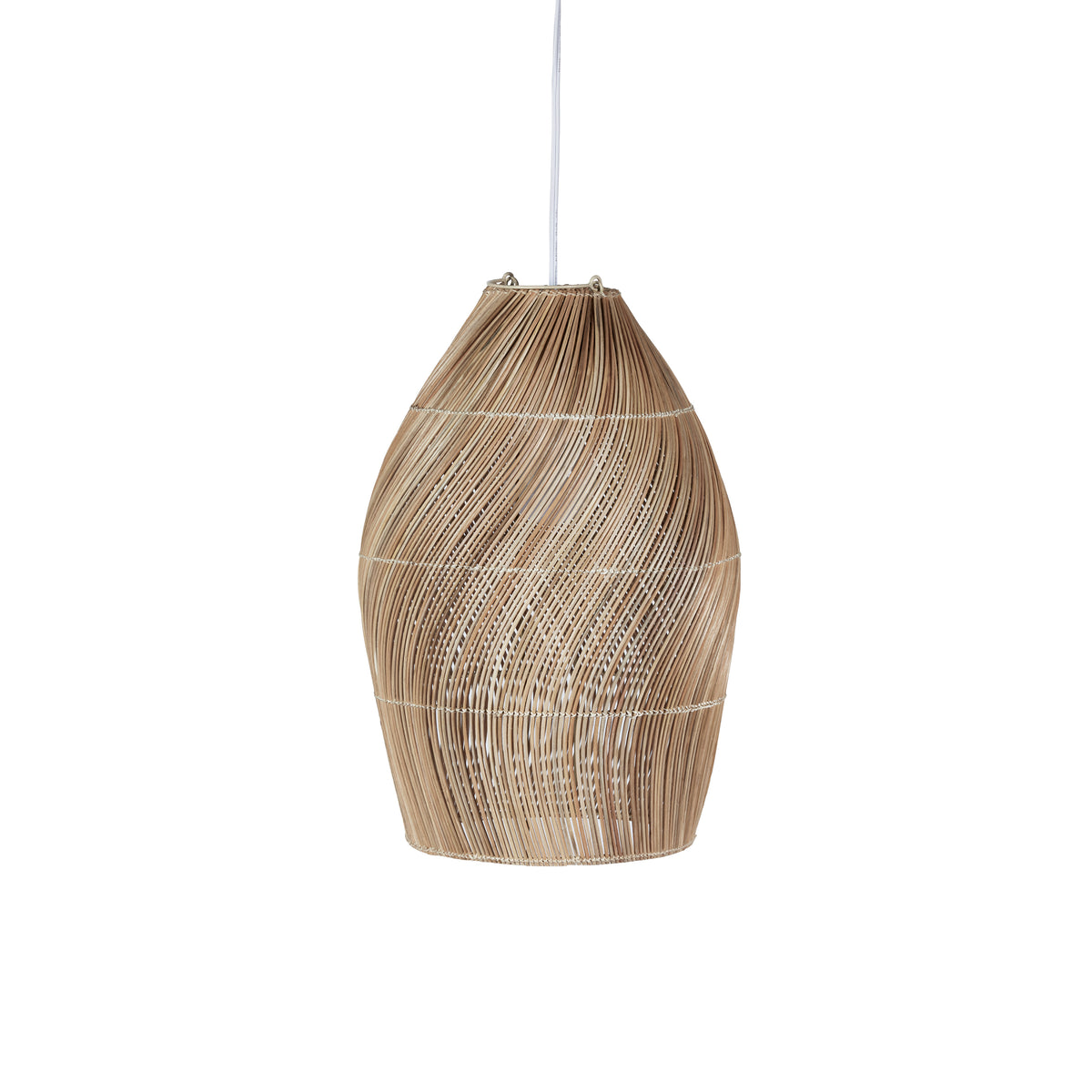 Zodax Marcel Spiral Rattan Pendant Lamp, 14" x 21"