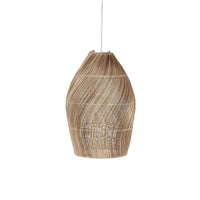Zodax Marcel Spiral Rattan Pendant Lamp, 14" x 21"