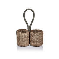 Zodax Mercela Seagrass Two-Bottle Caddy