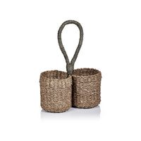 Zodax Mercela Seagrass Two-Bottle Caddy