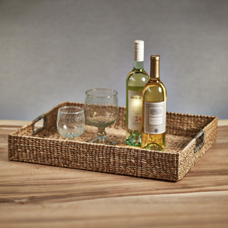 Zodax Mercela Seagrass Serving Trays, Set of 2