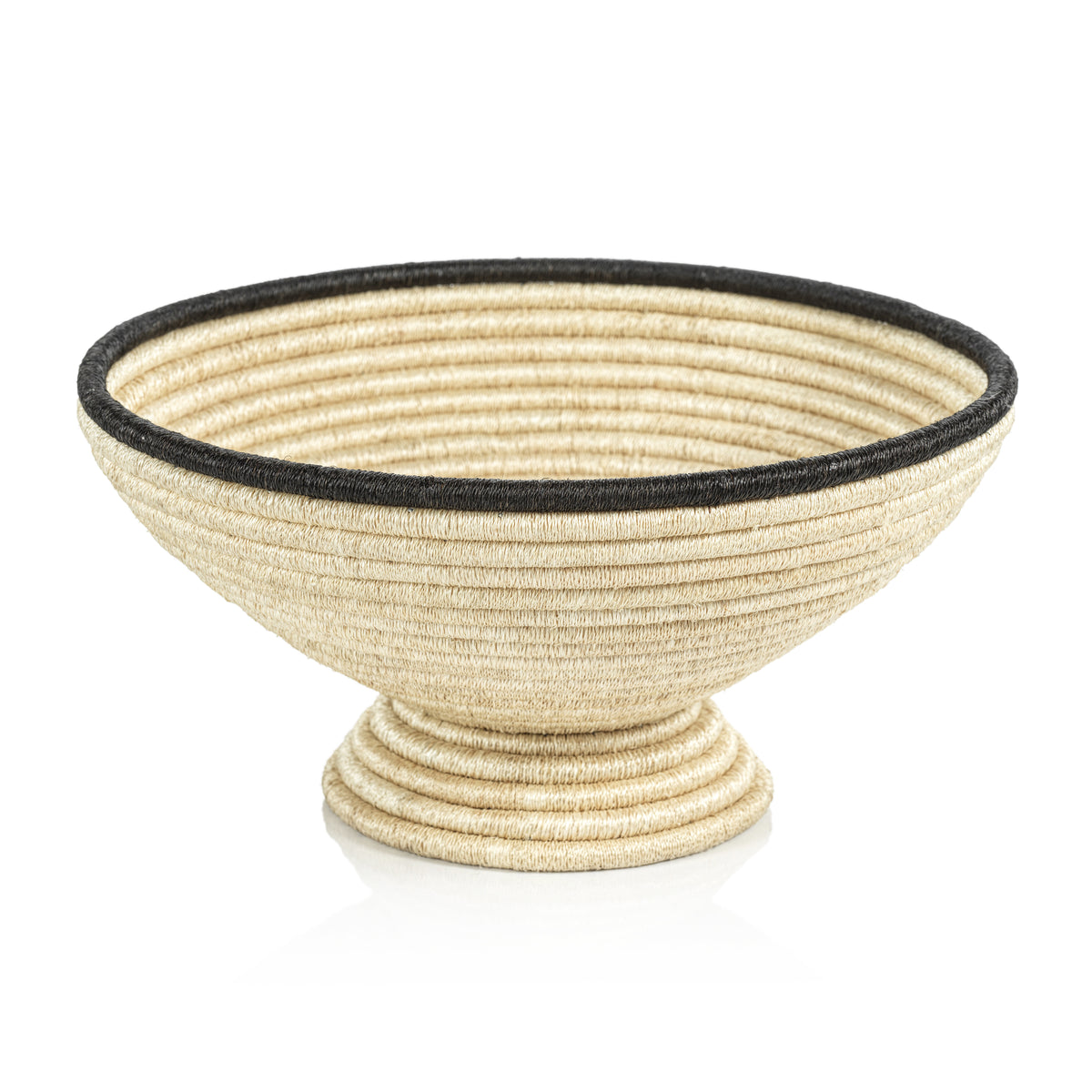 Zodax Matera 15" Diameter Coiled Abaca Footed Bowl