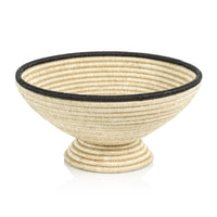 Zodax Matera 15" Diameter Coiled Abaca Footed Bowl