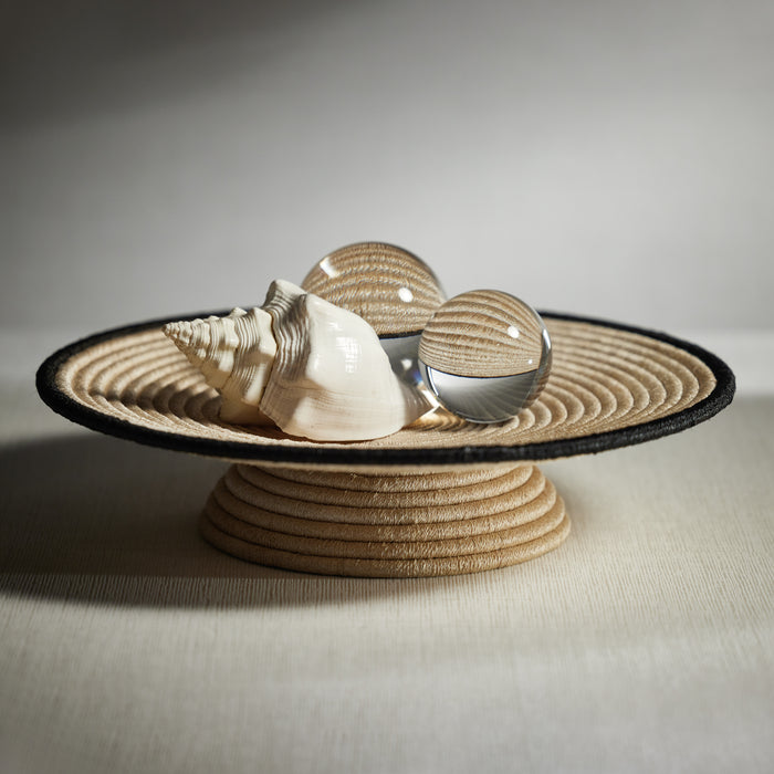 Zodax Matera 18.5" Diameter Coiled Abaca Footed Tray