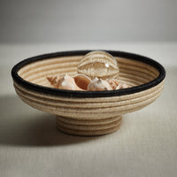 Zodax Matera 12.5" Diameter Coiled Abaca Footed Small Bowl