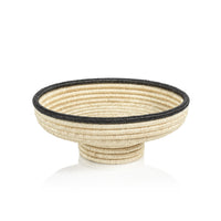 Zodax Matera 12.5" Diameter Coiled Abaca Footed Small Bowl