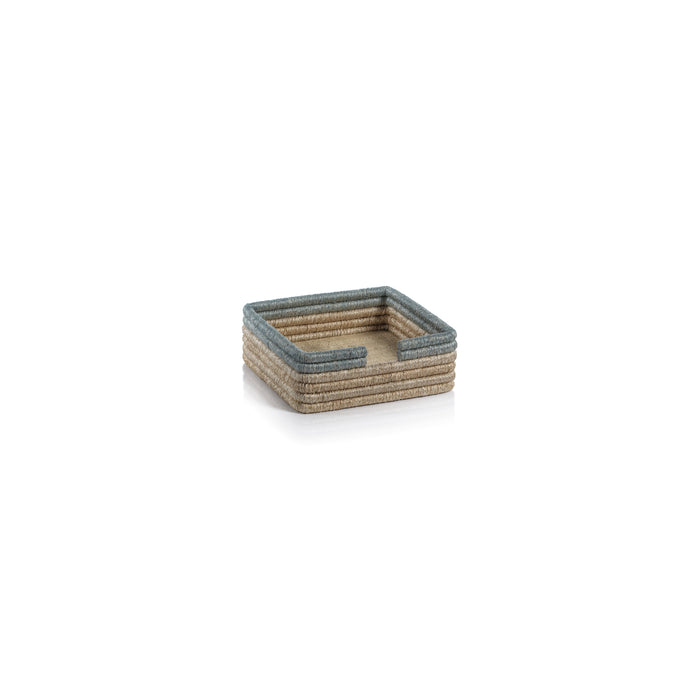 Zodax Laloma Coiled Rattan & Abaca Napkin Holder, Lunch