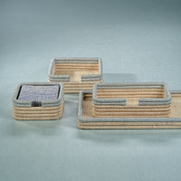 Zodax Laloma Coiled Rattan & Abaca Napkin Holder, Guest